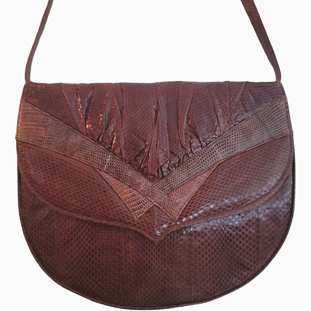WA Thompson of New York-Paris Snakeskin Leather Purse